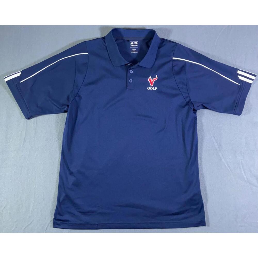 Houston Texans Golf Adidas Climalite Men’s Large Collared Polo Shirt Navy Blue